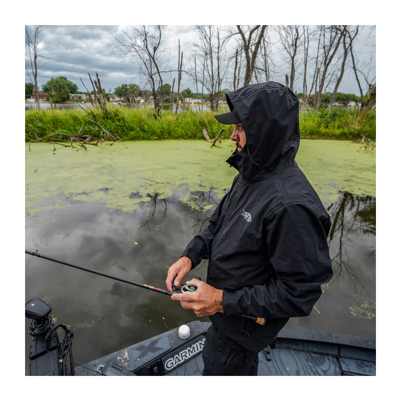 AFTCO Transformer Packable Fishing Jacket BLACK