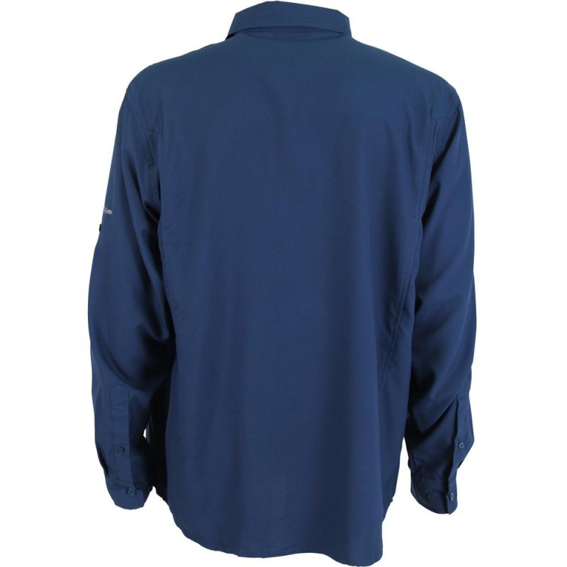 AFTCO RANGLE LS TECH SHIRT - NAVY